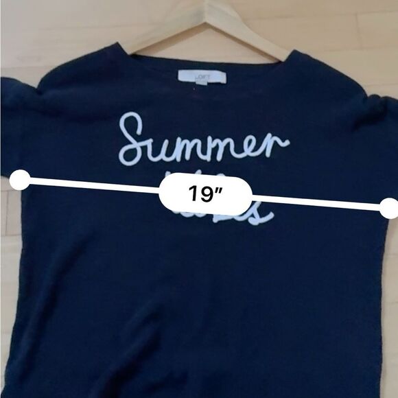 Ann Taylor Loft Summer Vibes Sweater in Navy XS NWOT - Picture 3 of 11